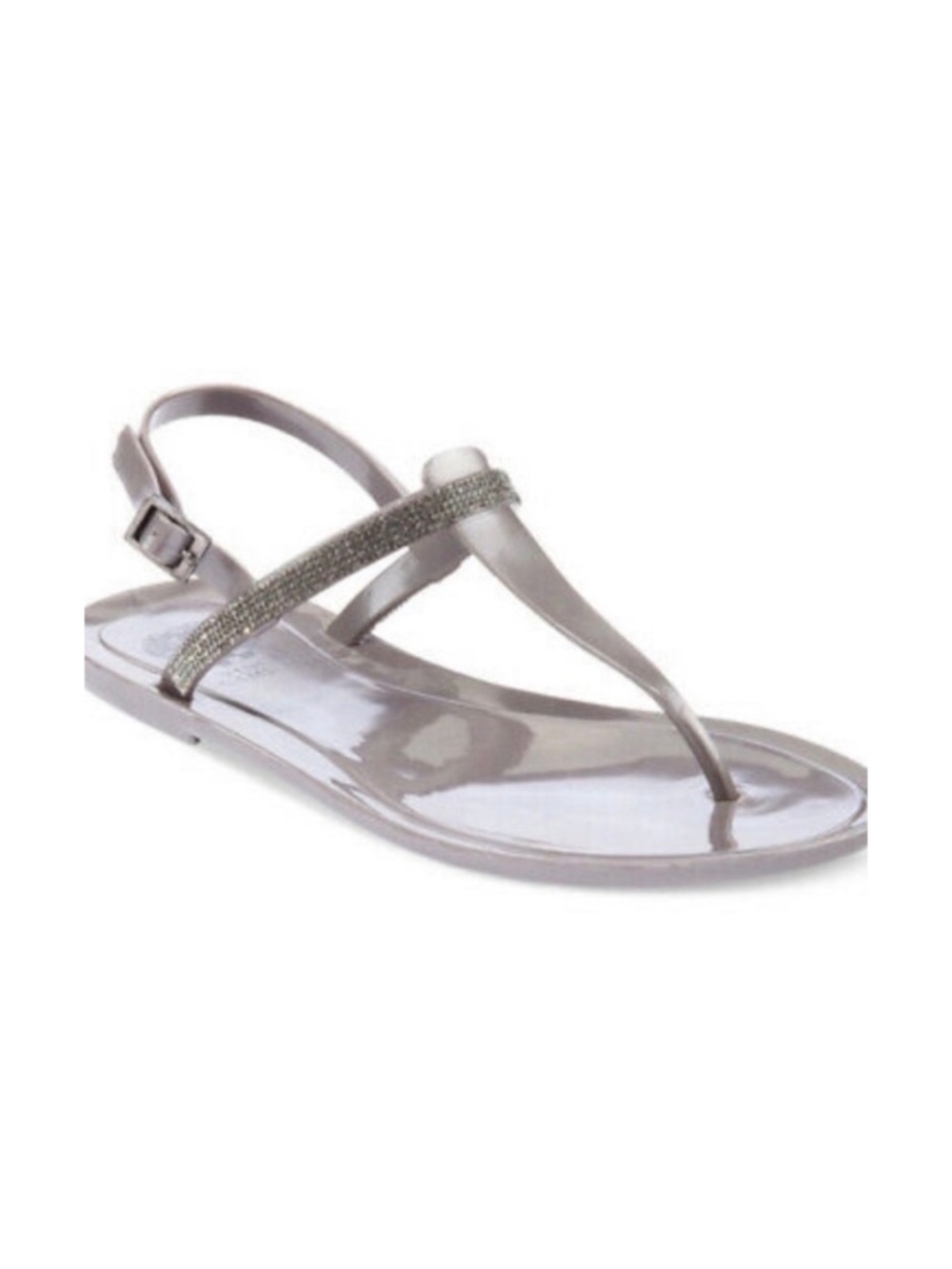 Vince Camuto Steel Udele Jelly Sandals 9 Good Gray Box shoes flats thong silver